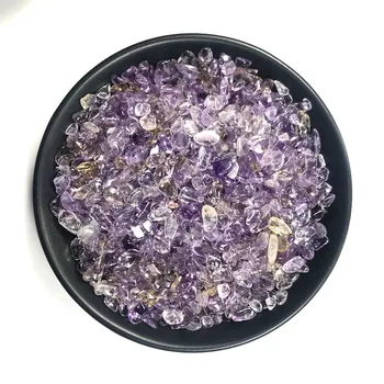

100g 2-5mm Natural Amethysts Powder Crystal Gravel Rock Raw Gem stone Mineral Fish Tank Bonsai Decoration Energy Stone