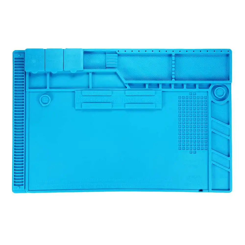 

S-170 Heat Insulation Silicone Soldering Pad Mat Desk Maintenance Platform For Repair Station With Magnetic