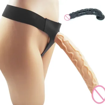 Lesbian Strap on Dildo Super Huge Dildo Horse Big Cock Sex Toys Soft Strap Ons Giant Huge Long Dick Leather Strapon Harness