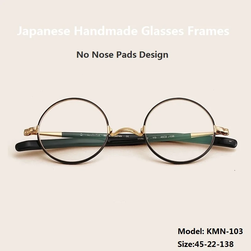 Japanese Handmade Glasses Frames Acetate Eyeglasses Eyewear Round Men