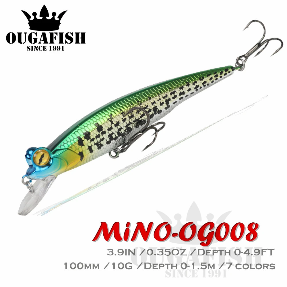 

2020 Fishing Lure Minnow Weights 10cm/10.3g Floating Mino Pesca Whopper Trolling Bait Fake Hard Lures Tackle Articulos De Pesca