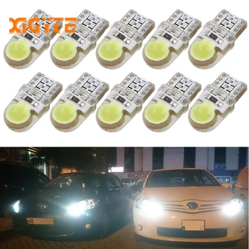 

10Pcs Car T10 Led Cold White 194 W5W LED 168 COB Silica Car Super Bright Turn Side License Plate Light Lamp Bulb 12V Car styling