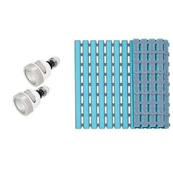 

Big deal Non Slip Bath Mat with Suction Cups, (16X25Inch) (Blue) with 2 Pack Kitchen Water Spray Water Saving Faucet