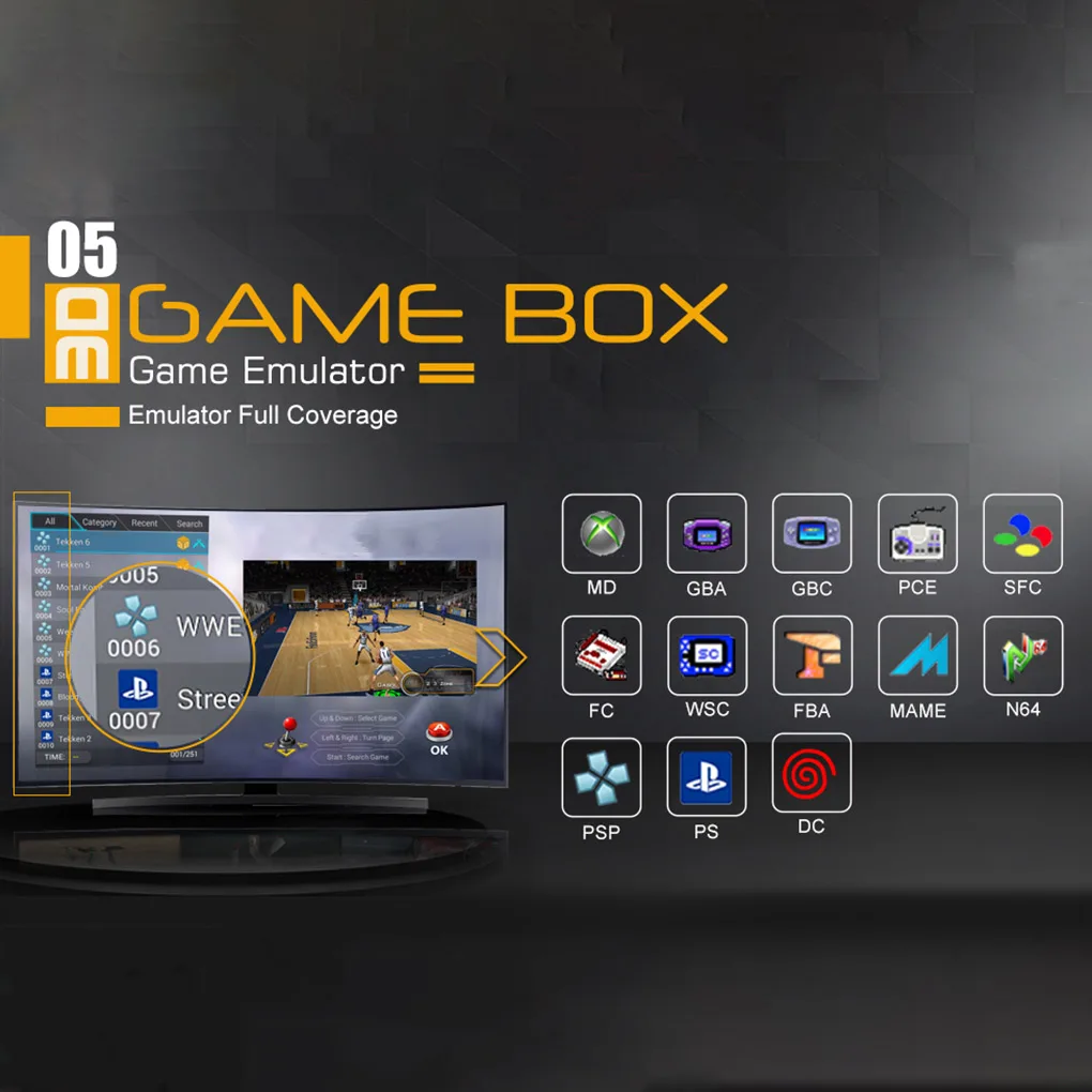  HD TV Gaming Host 3D Video Game Console Machine Build-In 2323 Games Gamepad 32GB TF Card
