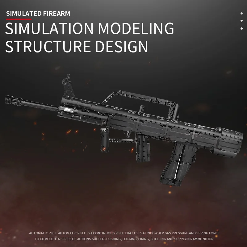

14005 787 PCS MOULD KING The QBZ 95 Automatic Rifle Weapon Gun Model Assembly Kits Building Blocks Bricks Kids Toys Gifts