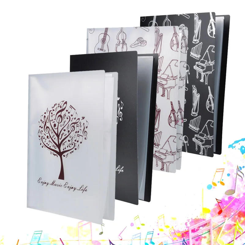 

A4 Music Sheet File Folder Waterproof Plastic Documents Storage Holder 40 Pockets Hold Documents Sheet Music 23.5 x 31 x 2.6cm