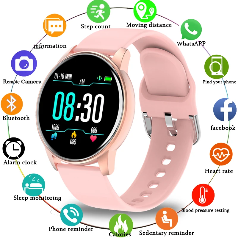 

LIGE 2020 New Smart Watch Women Heart Rate Blood Pressure Multifunction Ladies Smartwatch Men Fitness Tracker For Android IOS