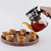 4 шт деревянная чашка первобытная ручная работа натуральная ель деревянная чашка для завтрака пива молока посуда для напитков зеленый чай чашка бутылка для воды