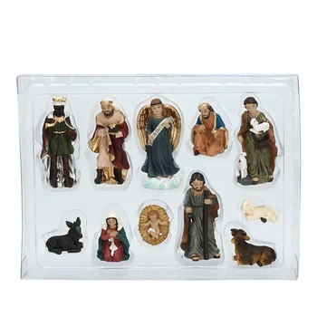 

11Pcs Born in Bethlehem Nativity Set - Nativity Sets for Christmas Indoor Decor