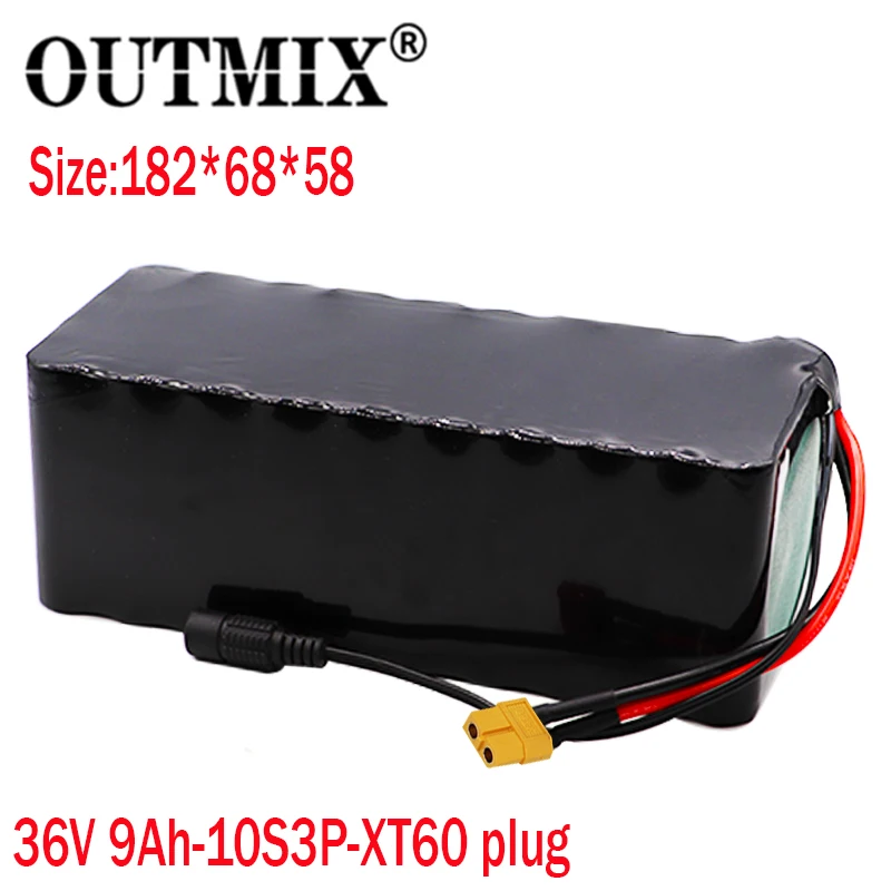 OUTMIX е байка 36В 20AH 16ah 13.6ah 9Ah Электрический велосипед Батарея встроенный 20A литиевая