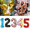 40 inch rose Gold Silver pink blue black big size Number Foil Helium Balloons Birthday Party Celebration decoration large globos ► Photo 2/6