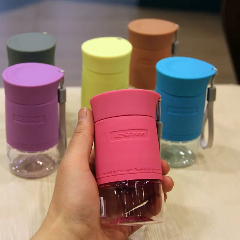 

UZSPACE Creative Portable Mini Cup PP Material Plastic Leak-Proof Portable Bottle Plastic Water Bottle