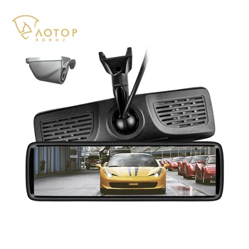 

Full display screen Car Rearview Mirror with hd car backup camera auto parking line in screen with reverse trigger