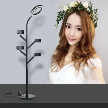 

Hot TTKK Multifunctional Desktop Bracket 3 Mobile Live Microphone Clip Accessories Anchor Beauty Fill Light CD50 T03