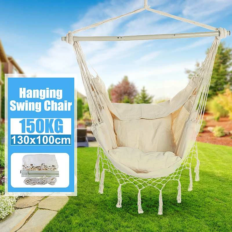 Garden Hammock Outdoor Swing Thicken Chair Hanging Swing Chair Portable Swing  Hanging Chair Travel Camping Lazy Chair No Pillow - Patio Swings -  AliExpress