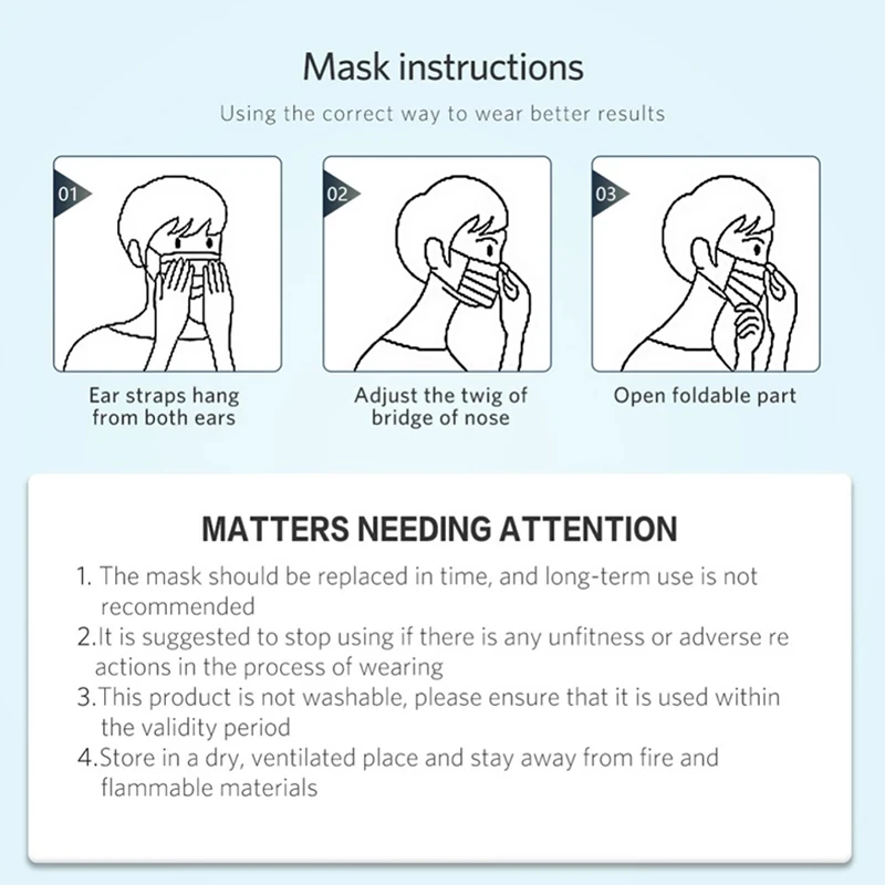 Mascarilla 50Pcs Disposable Face Mask Masks Non-wove 3 Layer Adult Filter Anti Dust Breathable Earloop Mouth Mask Mascarillas 6