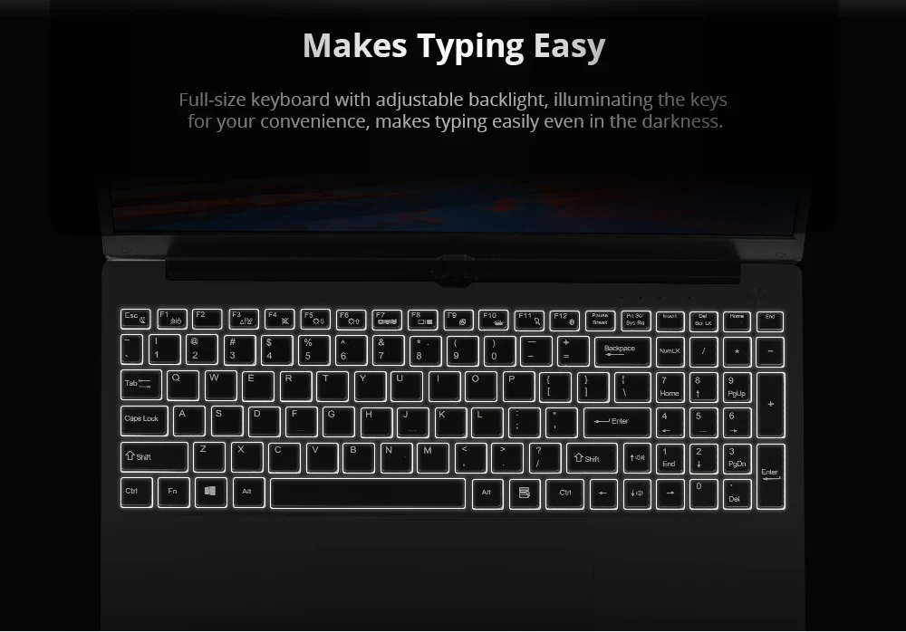 VORKE Notebook 15 4G Laptop Intel Core i7-4500U 15.6'' Screen 19201080 Windows 10 8GB DDR3 256GB SSD (5)