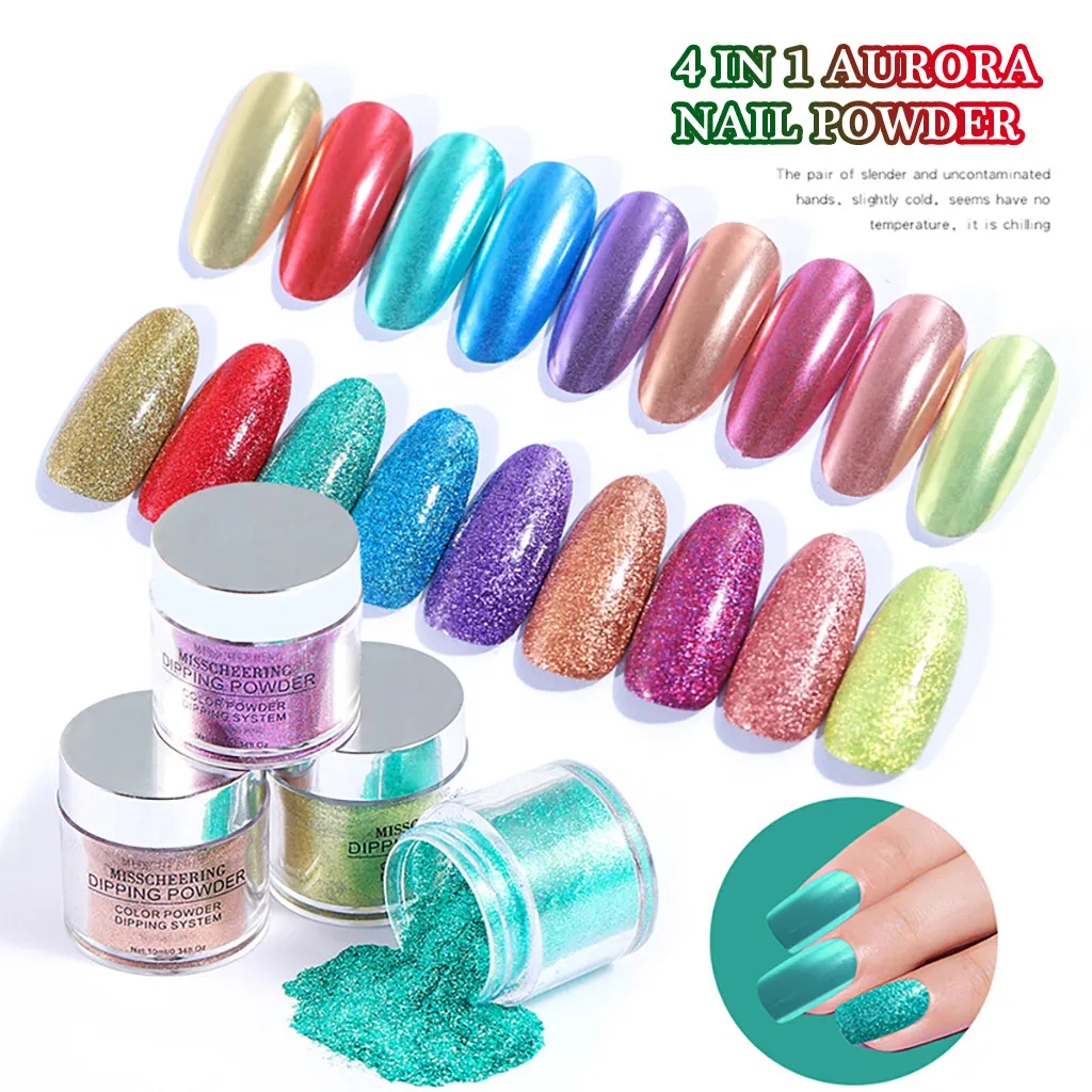 Shimmer nail powder Art Polymer Acrylic nail powder Shiny Dipping Dust nail art decorations glitterInfiltration powder Manicure