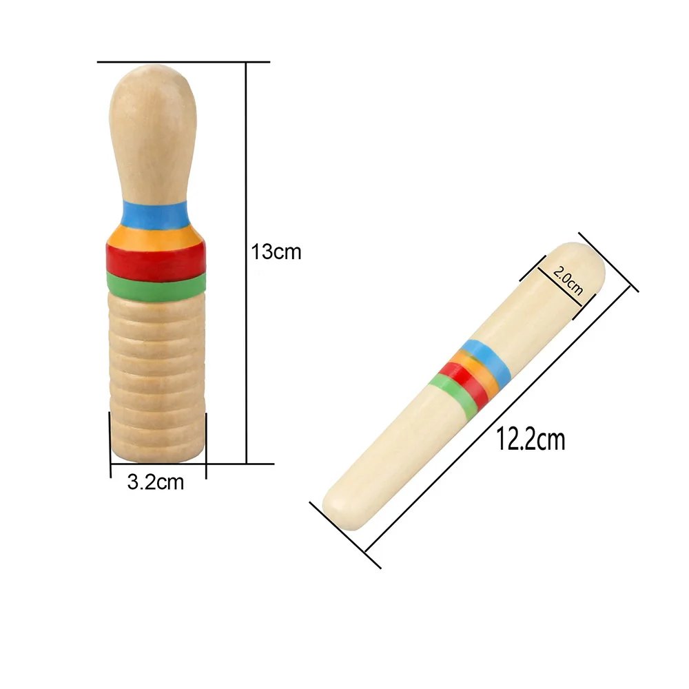 

Colorful Wooden Crow Sounder Wood Guiro Kids Children Musical Toy Persussion Instrument