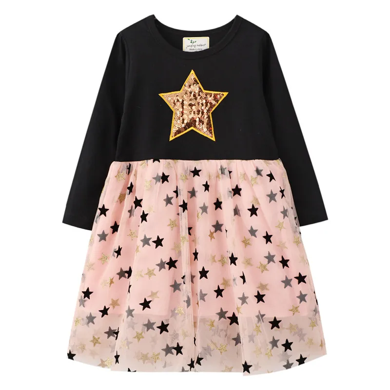 born baby dress 2-7T Baby Girls Long Sleeve Dress for Autumn Winter Children Animal Unicorn Mesh Stars Party Tutu Kids Girls Dresses fancy baby dresses