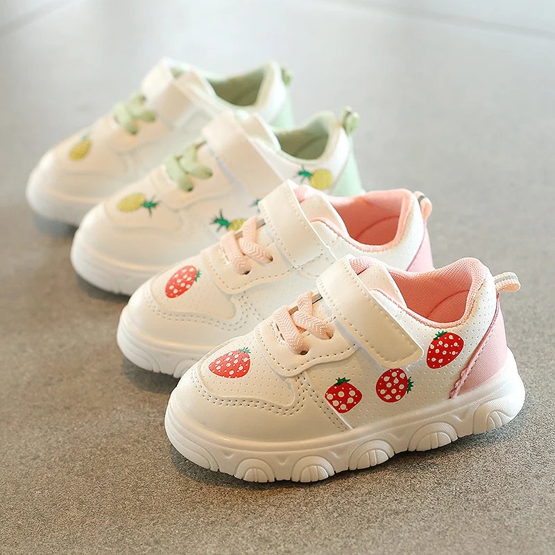 

Детские кроссовки для мальчиков и девочек, мягкая подошва, мультяшный рисунок, нескользящая повседневная обувь, на осень/весну