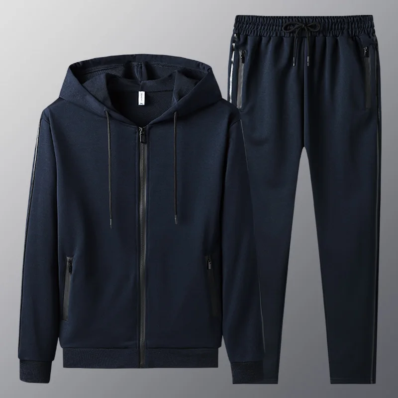 Men Casual Tracksuit Clothing Pants Hoodies Jacket Sportswear Spring Two-Piece-Sets Male