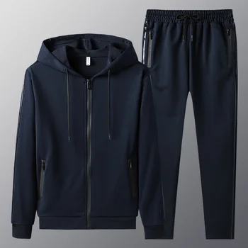 New Spring Autumn Men Casual Tracksuit Two Piece Sets Sports