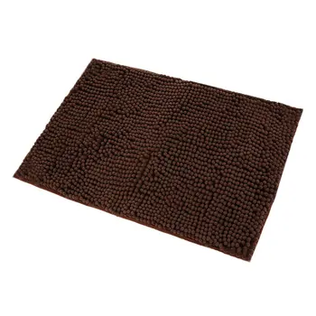 

40x60CM Large Size Solid Blue Color Microfiber Chenille Bathroom Floor Mat Anti-Slip Kitchen Bathroom Floor Mat Doormat