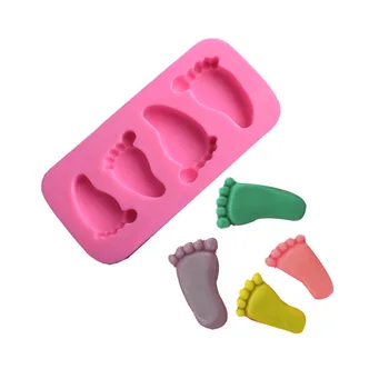

1PC 3D Baby Feet Shape Silicone Cake Molds Cake Decorating Tools Fondant Mould chocolate mold Baking Accessories