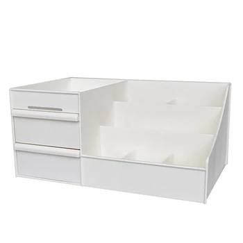 

Makeup Organizer Two-Layers Jewelry Box Cosmetic Organizer Makeup Box Lipstick Makeup Storage Bathroom Table Organizer-M