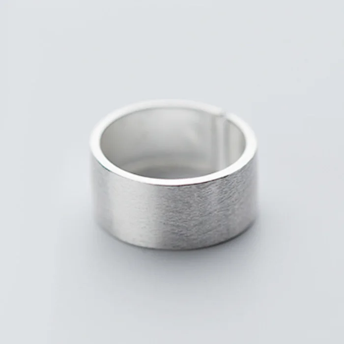 Trusta подлинное Серебро 925 пробы гладкая поверхность открытый палец размер кольцо для женщин девочек свадебные украшения подарок DS2237 - Цвет основного камня: Wire drawing