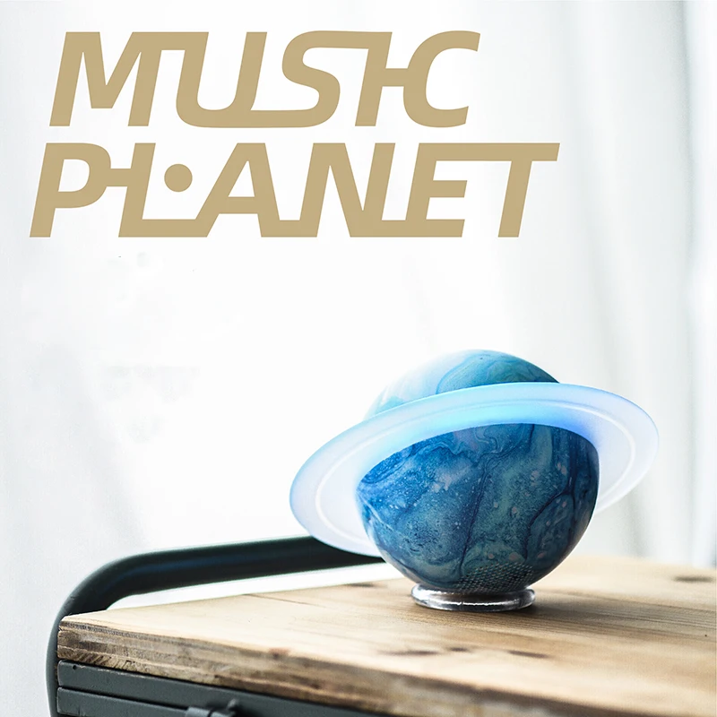 

Music Planet Bluetooth Speaker with Led Light Home Decoration Accessories for Living Room Wireless Mini Speaker Gifts for Girls