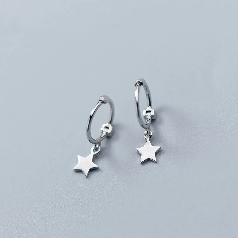 MAGICITY изысканные 925 пробы серебряные серьги кольца со звездами для женщин простые