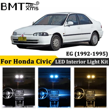 

BMTxms 6Pcs Canbus Auto Led Interior Dome Trunk Lamp License Plate Light For 1992-1995 Honda Civic 5 EG EG4 EG5 EG8 EG9