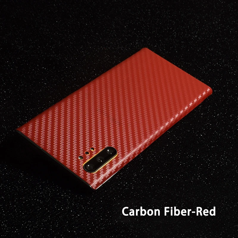 3D углеродное волокно/кожа/дерево скины Телефон задняя наклейка для SAMSUNG Galaxy Note 10 Plus Note 10 A60 A80 Прозрачный матовый стикер