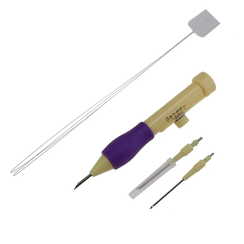 

DIY Crafts Sewing Pens Magic Embroidery Pen Set Punch Needle Embroidery Pen Embroidery Needles Replaceable Accessories