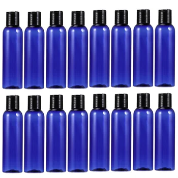 

20pcs 150ML Portable Split Bottles Handy Cosmetic Travel Containers Toiletries Liquid Containers Clear Bottle (Blue and Black)