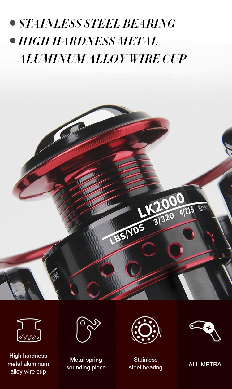 aluminum spinning fishing reel