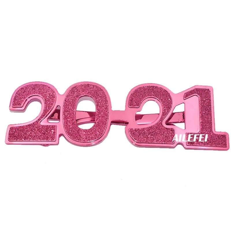 

2021 Number Glitter Eyeglasses New Year Eve Glasses Frame Party Favors Eyewear X5XA