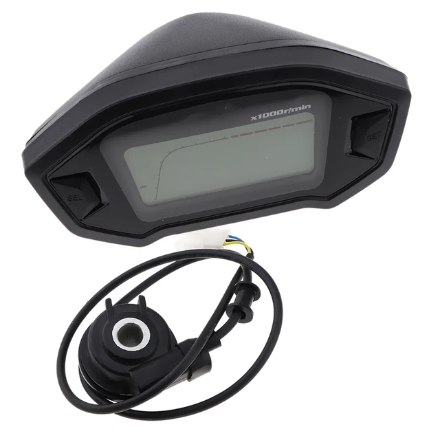 Motorrad LCD Digital Tachometer Tachometer Kilometerzähler Gauge