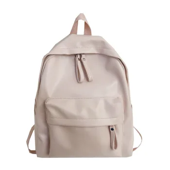 

Fashion Women Shoulder Bag PU Leather Solid Color Rucksack Travel Ladies Casual Backpack Girls School Bags Best Sa