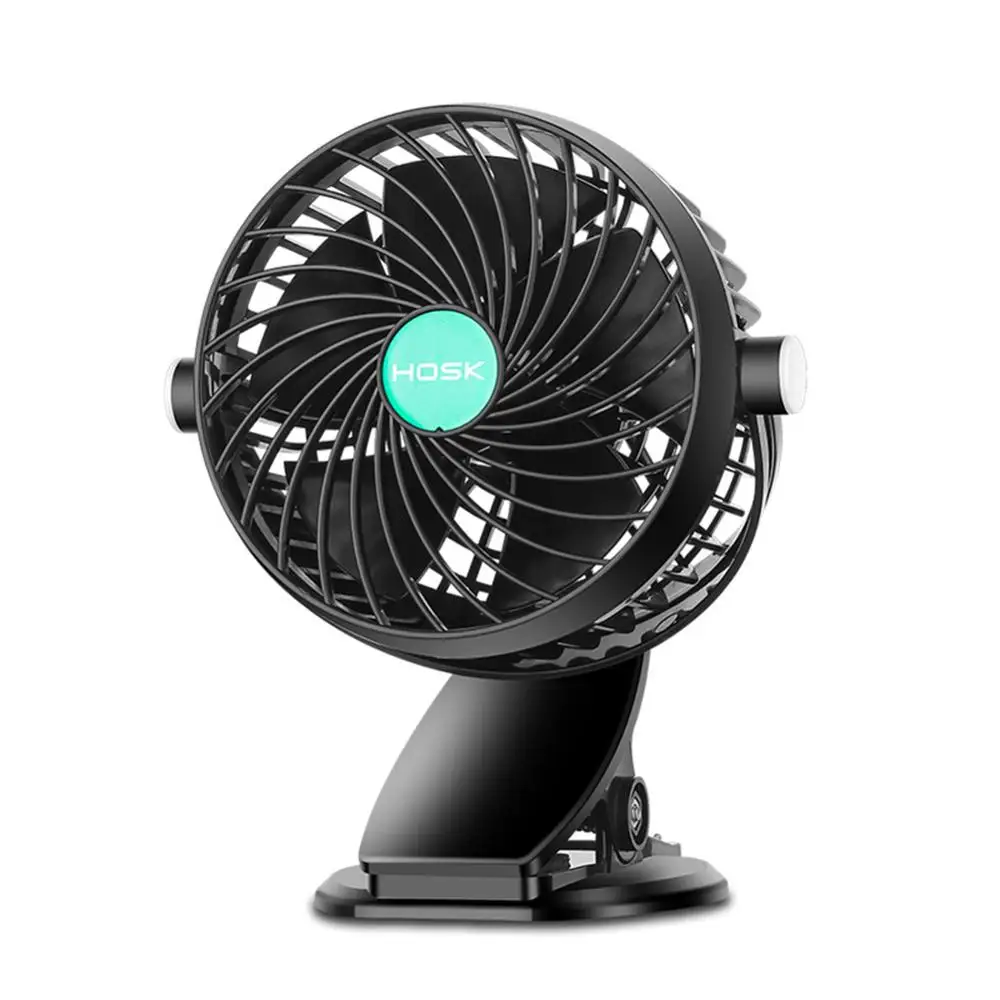 12V / 24V 360 All-Round Adjustable Car Air Cooling Dual Head Clip Fan Low Noise Auto Cooler Accessories | Автомобили и мотоциклы