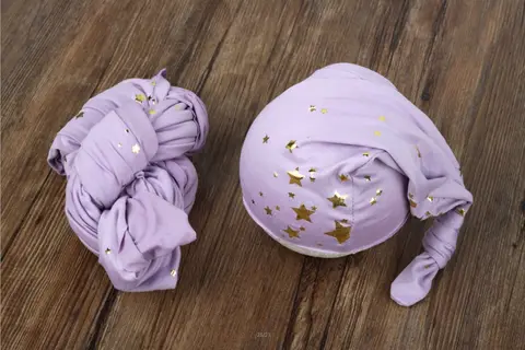 Newborn Photography Milestone Blanket Baby photo Starry Sky Theme Hat Wrapped Cloth Infant Shooting Clothing Souvenirs