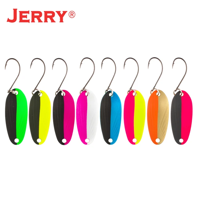 Jerry 8pcs 3g/5g Micro Trout Spoons Kit Metal Fishing Lures Set