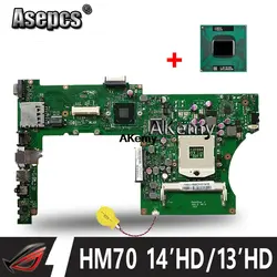 Asepcs X401A материнская плата для ноутбука ASUS F401A X401A X301A Тесты Оригинал материнская плата HM70 14 "HD/13" HD