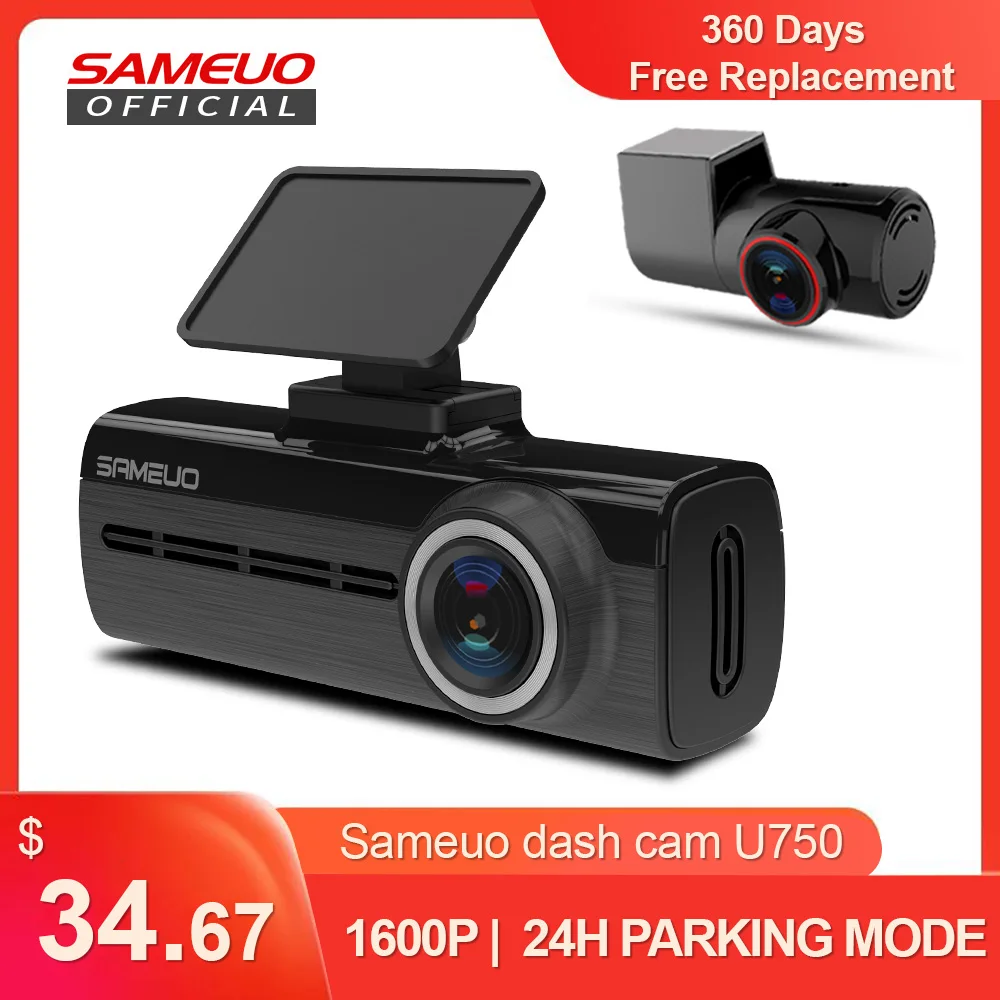 Sameuo U750 Pro Dash Cam Rear View GPS Auto Dashcam WIFI For Car Camera 1440P 2K Video Recorder Reverse Dvr 24H Parking Monitor |