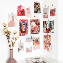 Carte postale d'art rétro, 15 feuilles, peintures célèbres, accessoires Photo, décoration de Collocation bricolage carte murale, autocollant couleur, carte de vœux 