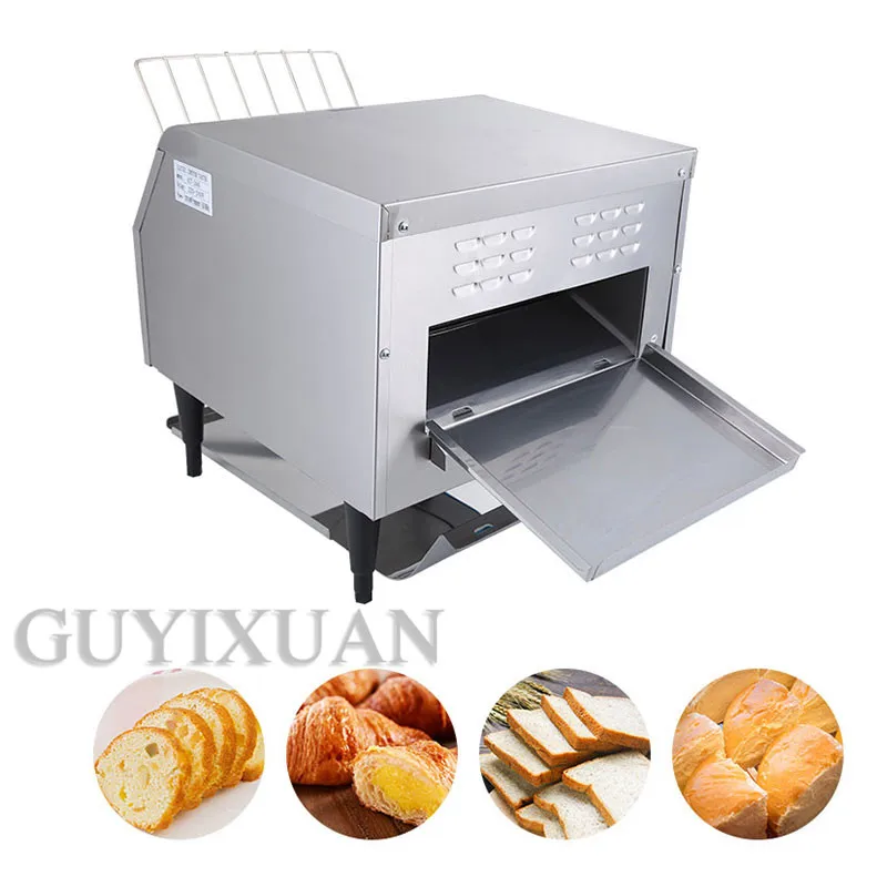 220V/2050W Fully automatic Tracked Toaster machine Commercial toaster Spit driver Breakfast machine Chain toaster