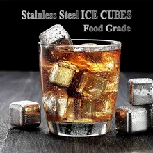Восстанавливаемые охлаждающие камни для быстрого замораживания льда из стали для виски, охладитель для вина из нержавеющей стали, морозильник для пива, охладитель для еды