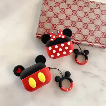 

3D Earphone Case For Airpods Pro Case Silicone Stitch Dog Cartoon Headphone/Earpods Cover For Apple Air pods Pro 3 Case Keychain